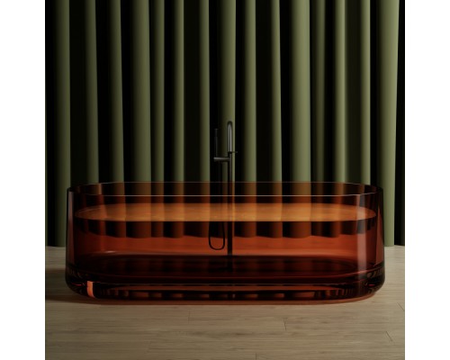 ABBER прозрачная ванна из полиэфирной смолы цвет коричневый 170x75x55 I AT9708Opal