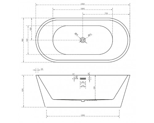 ABBER акриловая ванна слив-перелив стальной каркас 150x80x60 I AB9203-1.5