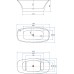 Акриловая ванна Aquanet Smart 170x78 88778-GB Gloss Finish черный глянец