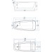 Акриловая ванна Aquanet Family Trend 170x78 90778-GW-MB Gloss Finish (панель Black matte)