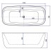 Акриловая ванна Aquanet Family Fine 170x78 95778-GW-MB Gloss Finish (панель Black matte)