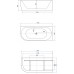 Акриловая ванна Aquanet Family Elegant B 180x80 3806-N-MW-MB Matt Finish (панель Black matte)
