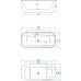 Акриловая ванна Aquanet Family Fine 170x78 95778-MW-MB Matt Finish (панель Black matte)