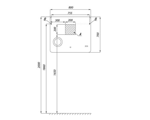 Зеркало AQUATON Элио 80 1A194102EO010
