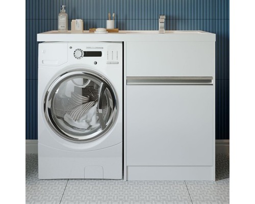 Тумба под раковину AQUATON Лондри 600 белый 1A235901LH010