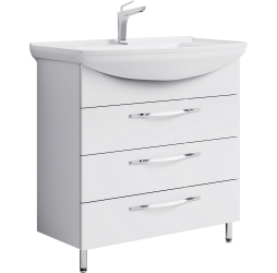 AQWELLA Тумба под умывальник 86,5x48,5 Allegro Прямоугольная цвет белый Agr.01.08/3