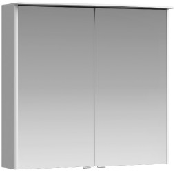 aqwella Зеркальный шкаф 80x17 Neringa Прямоугольная цвет белый NER0408