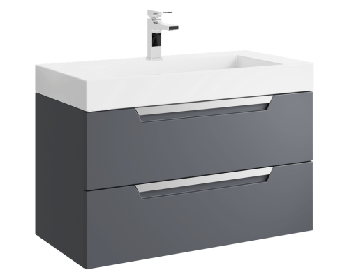 aqwella Тумба под умывальник 90x45 Cube Прямоугольная цвет серый CUB0109GR