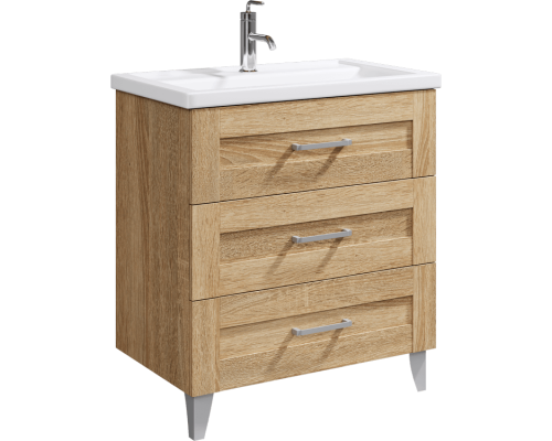 AQWELLA Тумба под умывальник 81x46 Foster Прямоугольная цвет дерево светлое FOS01083DS