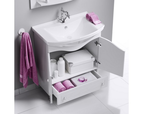 AQWELLA Тумба под умывальник 86,5x48,5 Franchesca Прямоугольная цвет белый FR0108