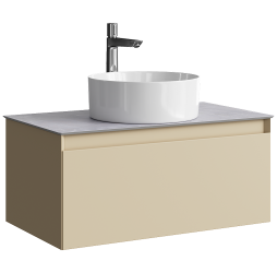 aqwella Тумба под умывальник 81,5x49 Geometria Прямоугольная цвет бежевый GE01081MD+STG814X476GS