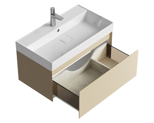 aqwella Тумба под умывальник 81x48 Geometria Прямоугольная цвет бежевый GE01081MD