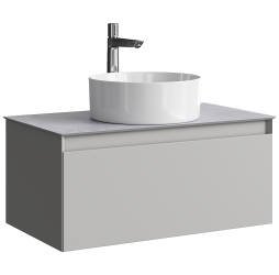 aqwella Тумба под умывальник 81,5x49 Geometria Прямоугольная цвет светло-серый GE01081ST+STG814X476GS