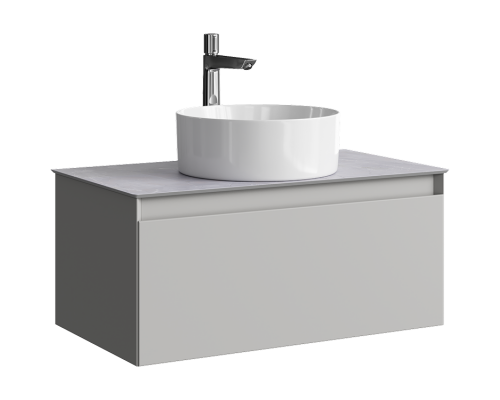 aqwella Тумба под умывальник 81,5x49 Geometria Прямоугольная цвет светло-серый GE01081ST+STG814X476GS