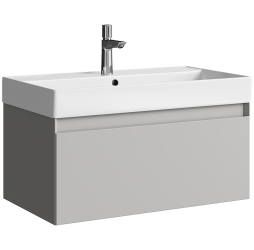 aqwella Тумба под умывальник 81x48 Geometria Прямоугольная цвет светло-серый GE01081ST