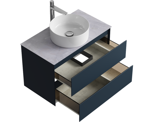 aqwella Тумба под умывальник 81,5x49 Geometria Прямоугольная цвет серый GE01082GRM+STG814X476GS