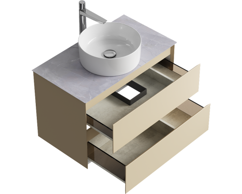 aqwella Тумба под умывальник 81,5x49 Geometria Прямоугольная цвет бежевый GE01082MD+STG814X476GS