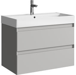 aqwella Тумба под умывальник 81x48 Geometria Прямоугольная цвет светло-серый GE01082ST