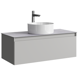 aqwella Тумба под умывальник 102x46 Geometria Прямоугольная цвет светло-серый GE01101ST+STG1014X456GS