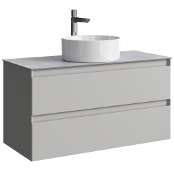aqwella Тумба под умывальник 102x46 Geometria Прямоугольная цвет светло-серый GE01102ST+STG1014X456GS