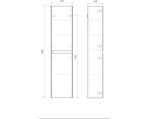 Пенал 35x25 Geometria Прямоугольная цвет светло-серый GE0535ST