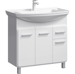 AQWELLA Тумба под умывальник 88x51 Corsica Прямоугольная цвет белый KOR0108
