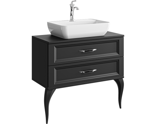 AQWELLA Тумба под умывальник 85x46 LaDonna Прямоугольная цвет черный LAD0108BLK