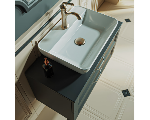 AQWELLA Тумба под умывальник 85x46 LaDonna Прямоугольная цвет черный LAD0108BLK