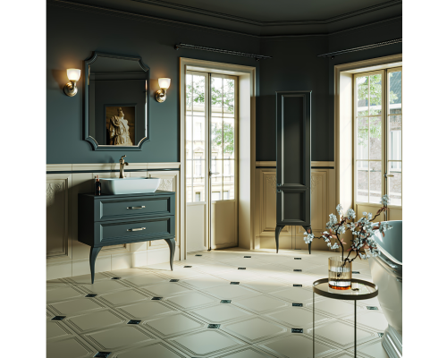 AQWELLA Тумба под умывальник 85x46 LaDonna Прямоугольная цвет черный LAD0108BLK