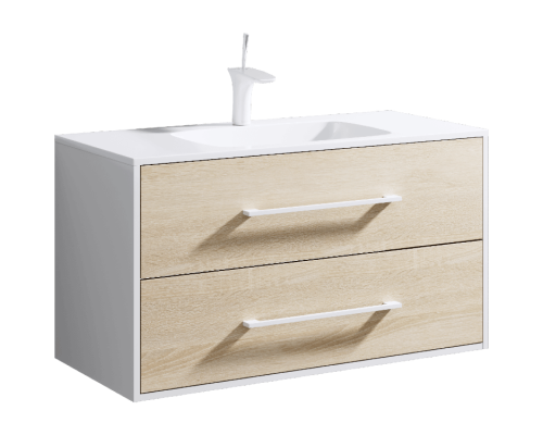 aqwella Тумба под умывальник 97,5x46 Miami Прямоугольная цвет дерево светлое MAI0110