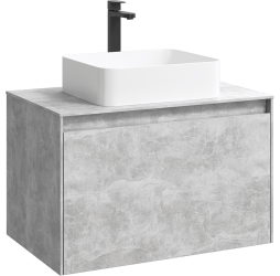 aqwella Тумба под умывальник 80x50 Mobi Прямоугольная цвет бетон светлый MOB0108BS+MOB0708BS