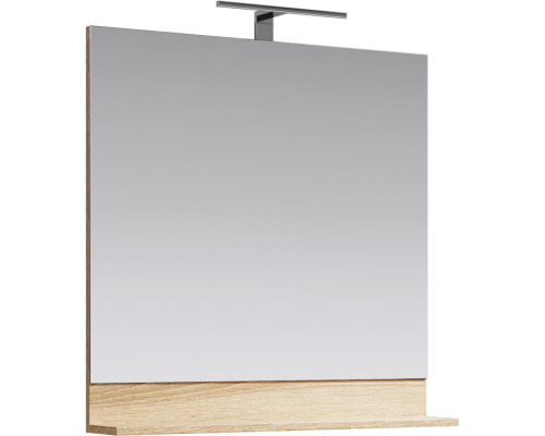 Зеркало Aqwella Foster 80x14 см FOS0208DS дуб сонома с подсветкой