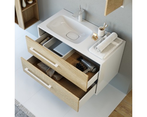 aqwella Тумба под умывальник 92x45 Miami Прямоугольная цвет дерево светлое Mai.01.09/L