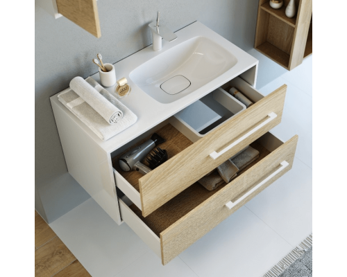 aqwella Тумба под умывальник 92x45 Miami Прямоугольная цвет дерево светлое Mai.01.09/R