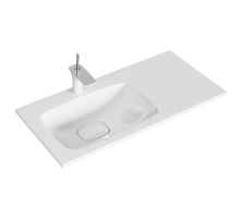 Раковина Malaga 45×91.8×18 см белый (литьевой мрамор) L