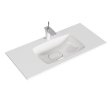 Раковина Malaga 45×100×18 см белый (литьевой мрамор) накладная