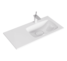 Раковина Malaga 45×91.8×18 см белый (литьевой мрамор)