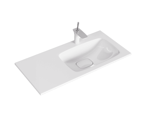 Раковина Malaga 45×91.8×18 см белый (литьевой мрамор)