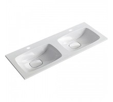 Раковина Malaga 45×120×18 см белый (литьевой мрамор) накладная