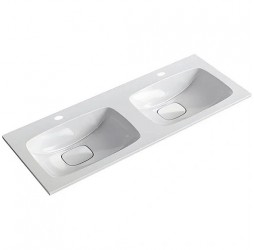 Раковина Malaga 45×120×18 см белый (литьевой мрамор) накладная