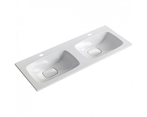 Раковина Malaga 45×120×18 см белый (литьевой мрамор) накладная