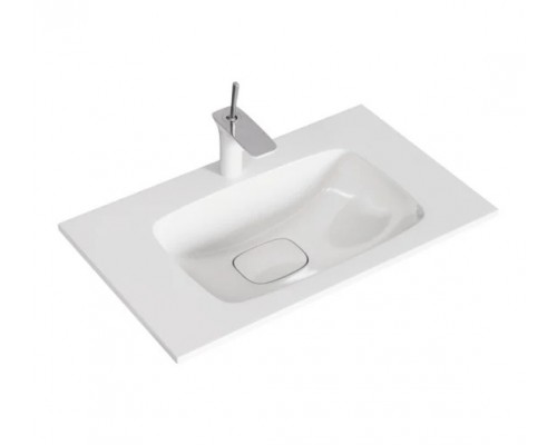 Раковина Malaga 45×75×18 см белый (литьевой мрамор) накладная