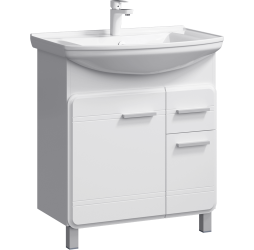 AQWELLA Тумба под умывальник 77,5x51 Corsica Прямоугольная цвет белый KOR0107