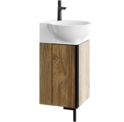 aqwella Тумба под умывальник 46x46 Porto Прямоугольная цвет тёмное дерево POR0104DB