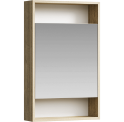 aqwella Зеркальный шкаф 50x15 City Прямоугольная цвет дерево тёмное SIT0405DB