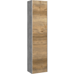 aqwella Пенал 36,5x24 Mobi Прямоугольная цвет бетон светлый, дерево тёмное MOB0535BS+MOB0735DB