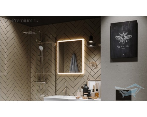 Зеркало с подсветкой и подогревом Aqwella Vision 80x70x3 см (ШxВxГ)