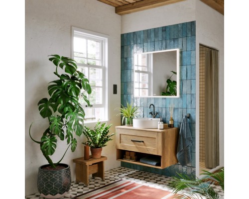 Зеркало с подсветкой и подогревом Aqwella Vision 80x70x3 см (ШxВxГ)