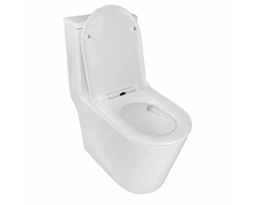 Унитаз-моноблок напольный безободковый Azario Scala AZ-8101 с сидением микролифт, смыв Tornado