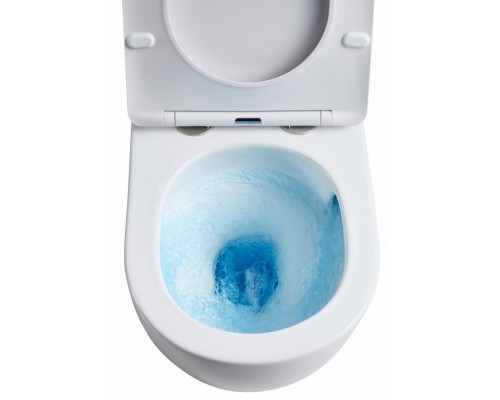 Azario Grado ТОРНАДО унитаз подвесной безободковый в комплекте с сидением микролифт 490*37 AZ-0046-UQ3